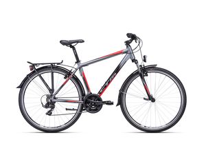 CTM TWISTER 1.0 Trek matná šedá / lesklá červená