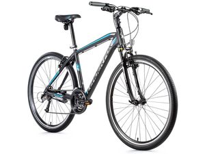 Krosové kolo Leader Fox VIATIC pánské, 2021-2 20,5" ČERNÁ MAT/MODRÁ
